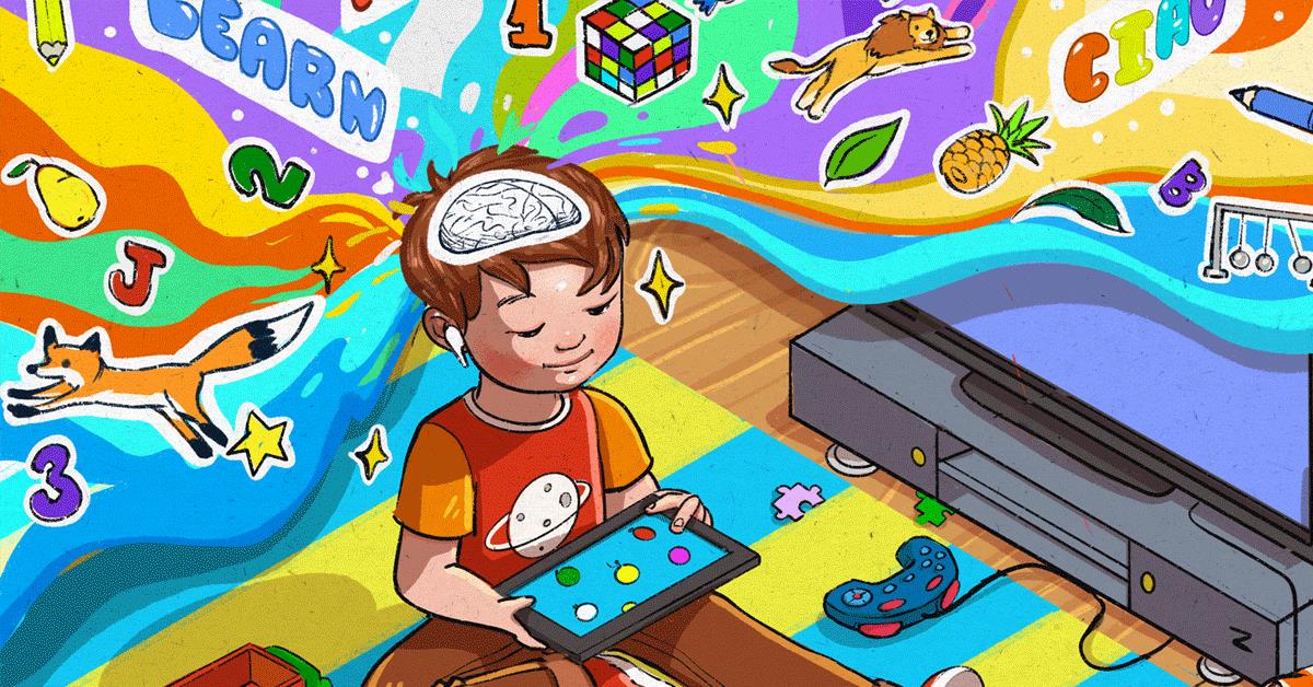 What happens in children s brains when they play mobile and video game
